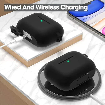 AIRPODS PRO 2 SILICON CASE [Soft Silicone Skin Case Cover Shock-Absorbing Protective Case with Keychain]