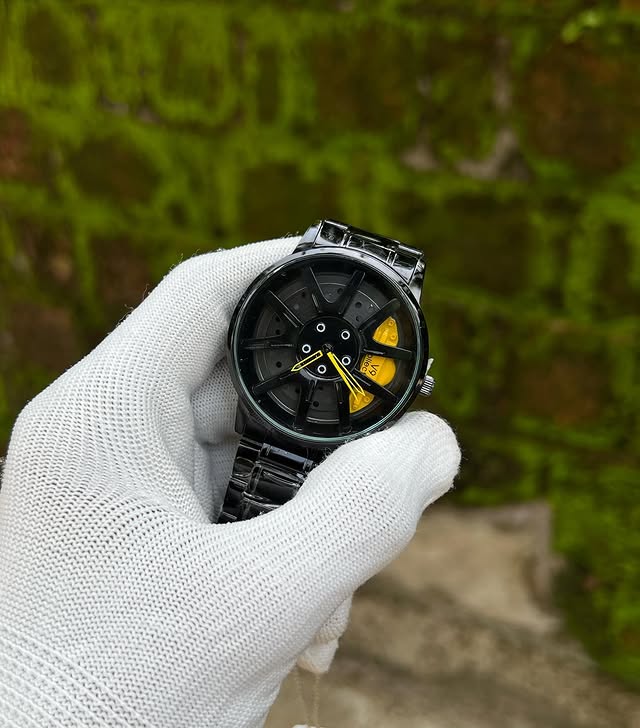 Spinning Car Wheel Watch