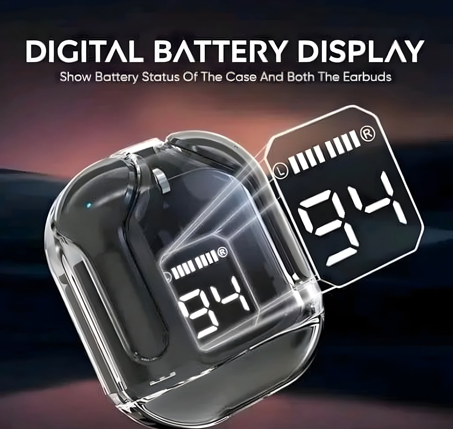 UltraPods Max – Premium Sound, Powerful Bass, and Smart LED Display.